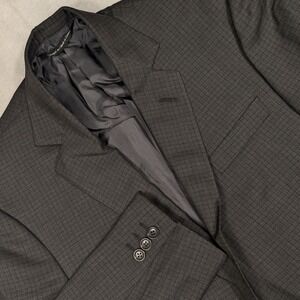 Coppley Esquire 2112C Dean Gray Micro Check Wool Blazer Sport Coat 40R Canada